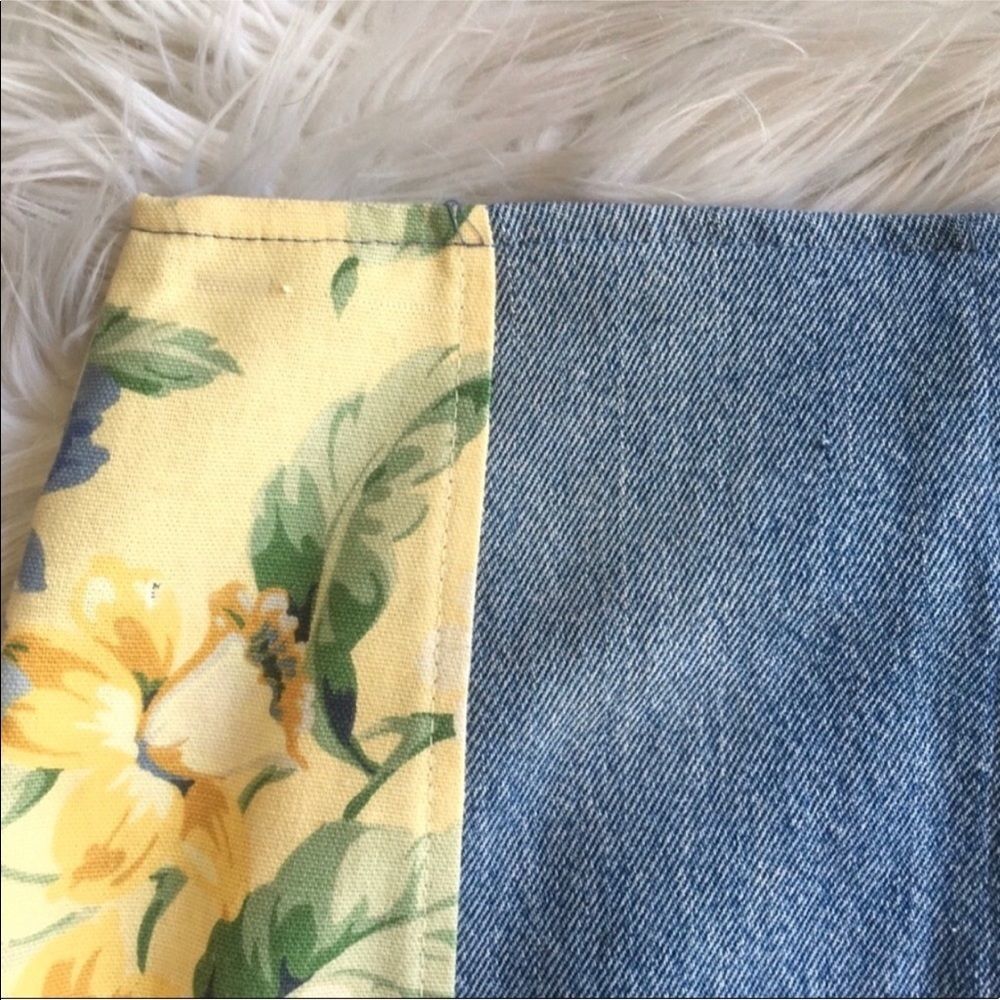 BNWT Urban Outfitters Renewal Denim Floral Skirt - Picture 6 of 8